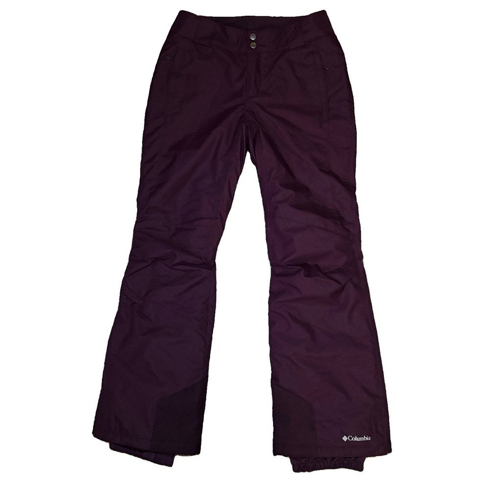Columbia Bugaboo Snow Pants Women S Purple Burgundy Omni Heat Ski Snowboard NWOT